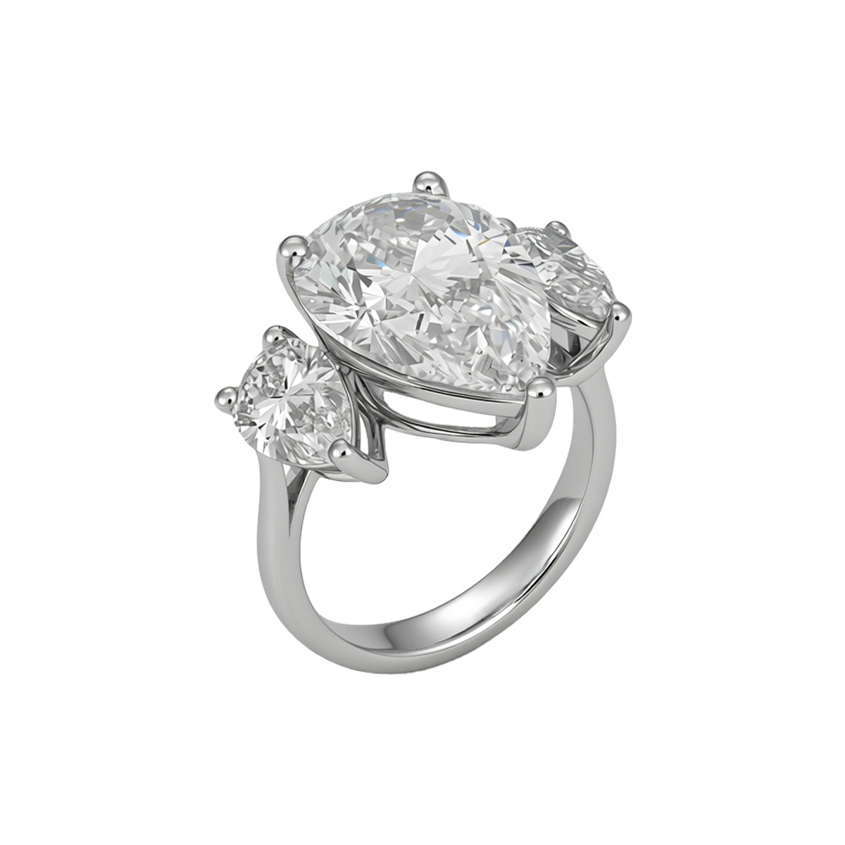 Triple Pear Ring